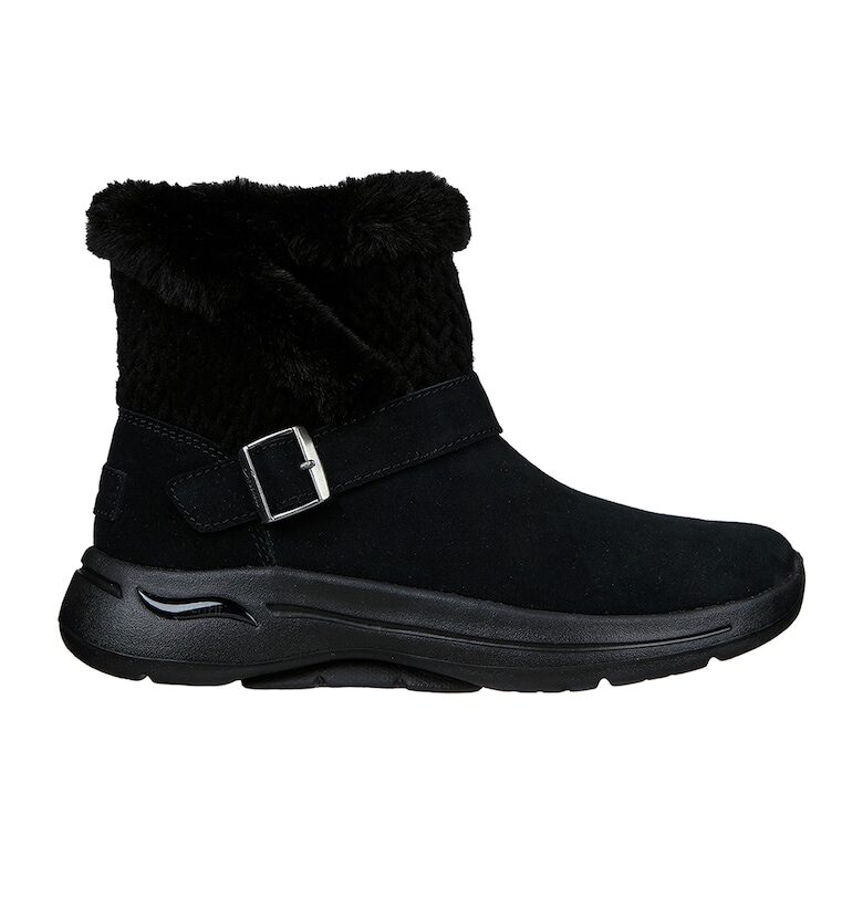 Боти Go Walk Arch Fit от велур - Черен Skechers