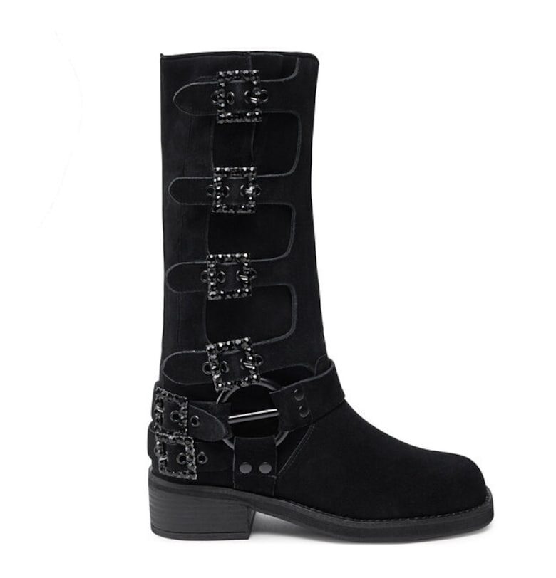 Боти I240802 Черни -  Естествена кожа ALMA EN PENA