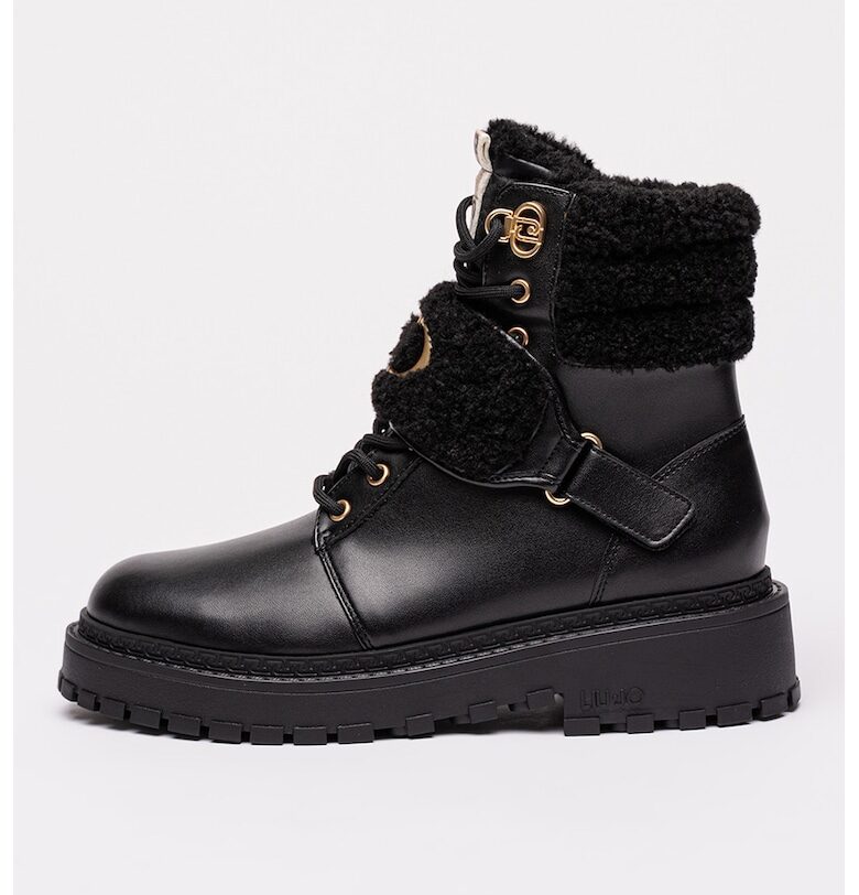 Боти Rumi 40 с плюшени детайли - Черен Liu Jo