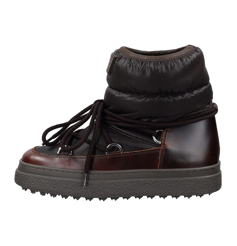 Боти Snowhill с равна платформа и връзки - Тъмнокафяв Gant