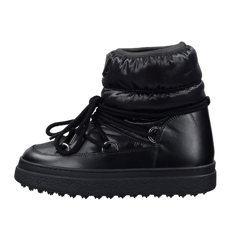 Боти Snowhill с равна платформа и връзки - Черен Gant