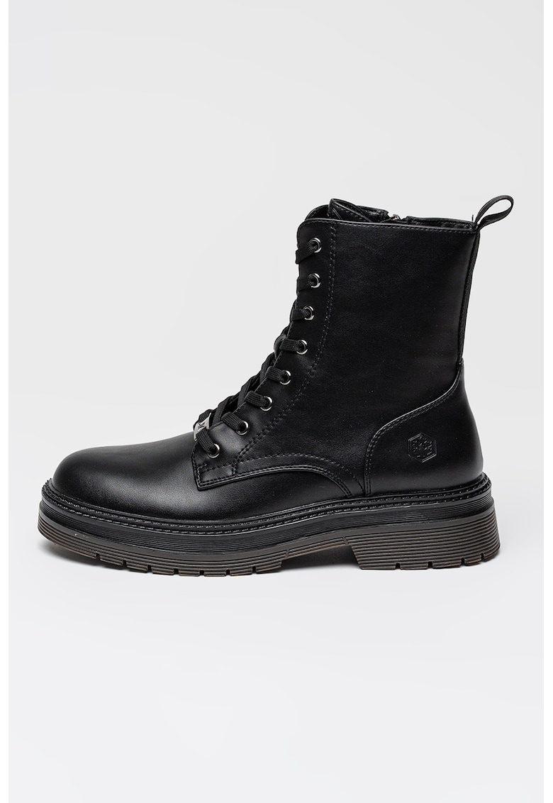 Боти Susanna от еко кожа - Черен Lumberjack