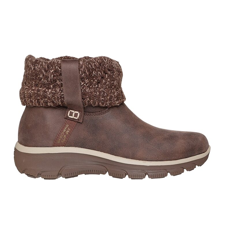 Боти от еко кожа Slip-in - Кафяв Skechers