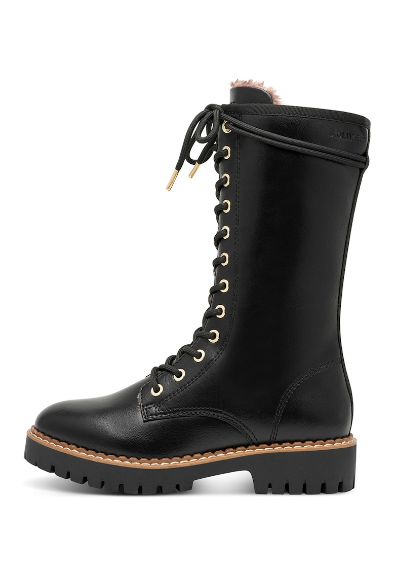 Боти от еко кожа - Черен sOliver
