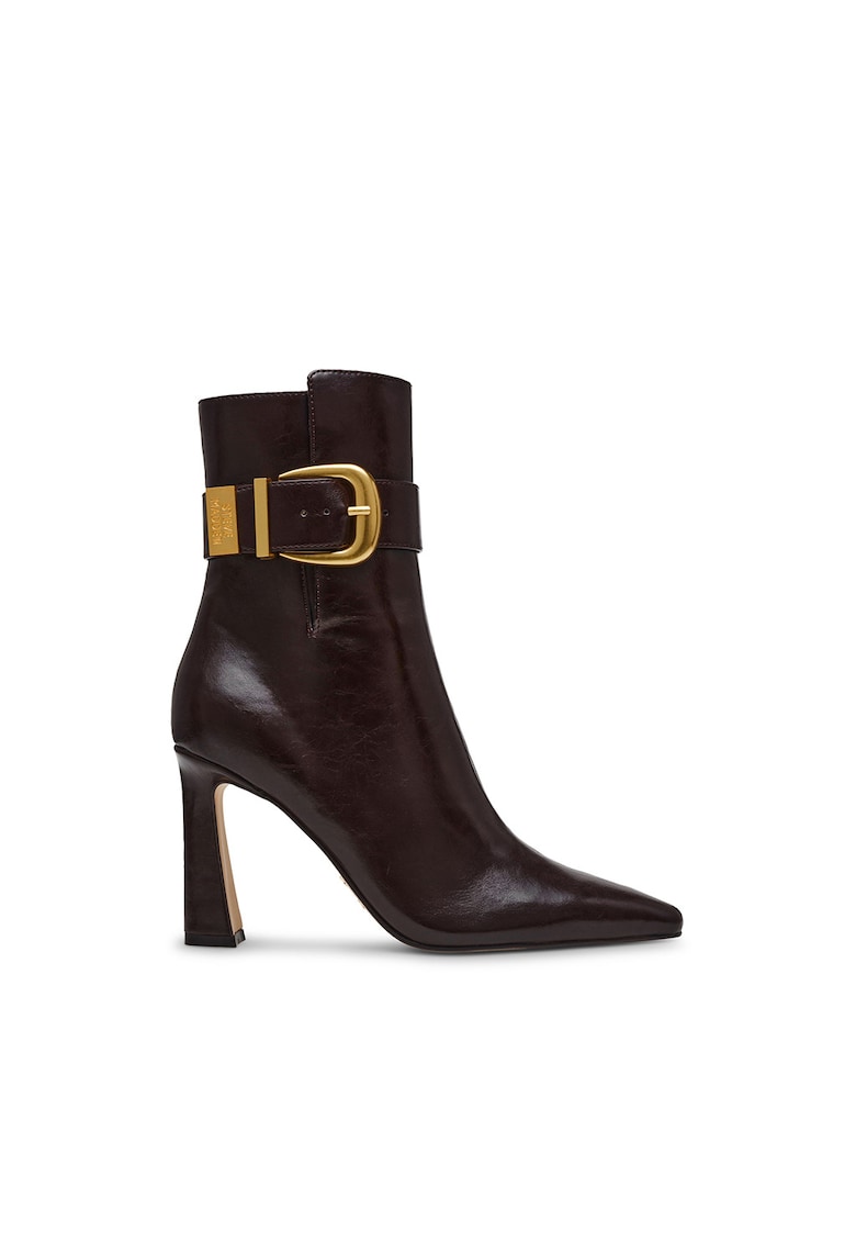 Боти от еко кожа с висок ток Stashed - Коняк кафяв Steve Madden