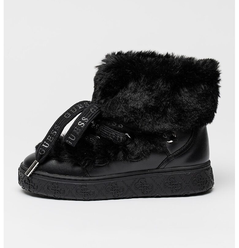 Боти от еко кожа с еко пух - Черен GUESS