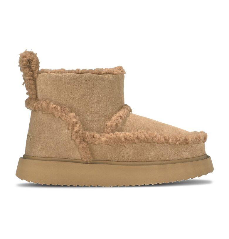 Боти от кожа и вълна с вълнена подплата - Бежов INUIKII