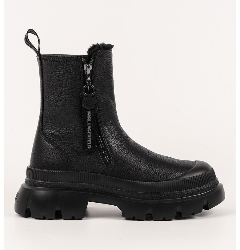 Боти от кожа и еко кожа - Черен Karl Lagerfeld