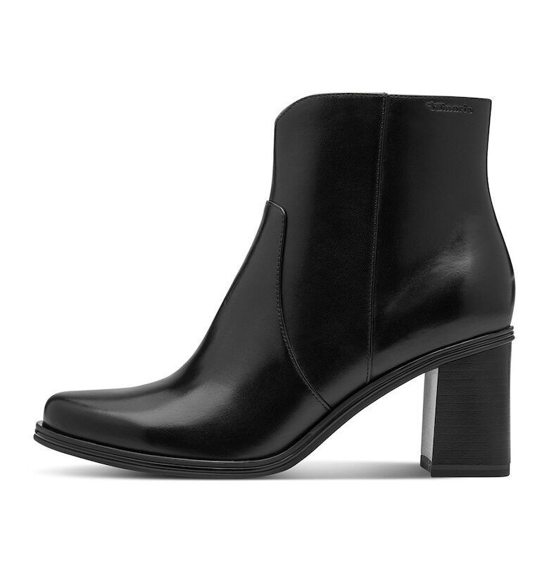 Боти от кожа и еко кожа - Черен Tamaris