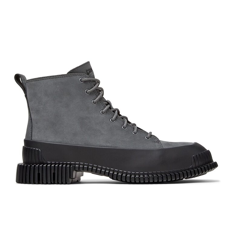 Боти от набук и кожа - Сив Camper