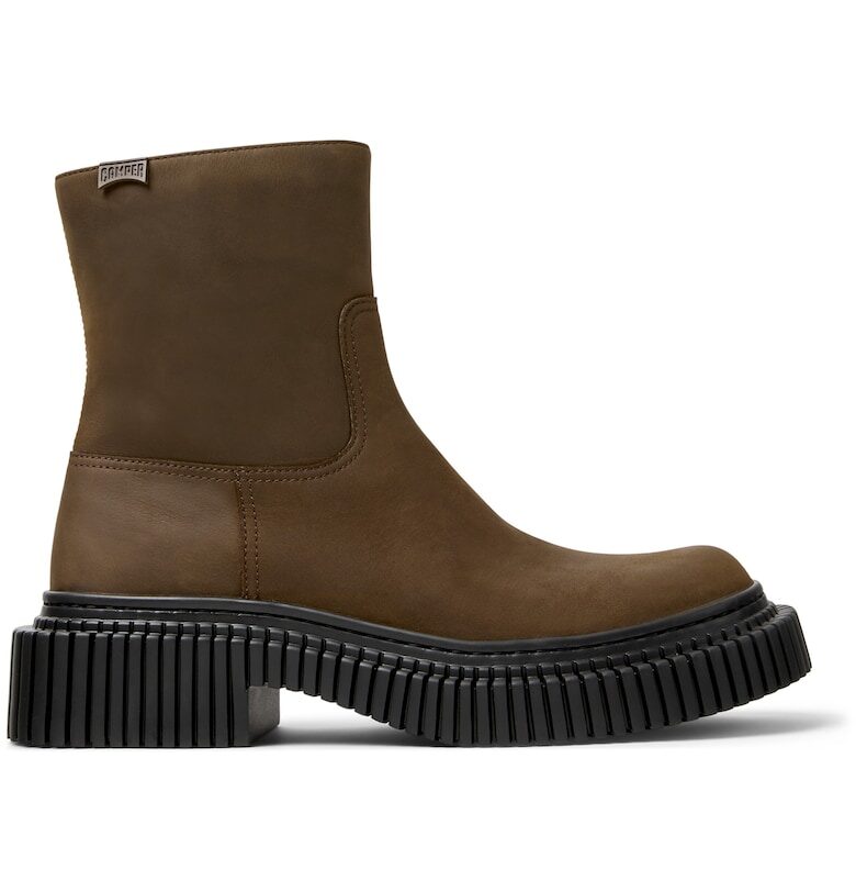 Боти от набук с цип - Кафяв Camper