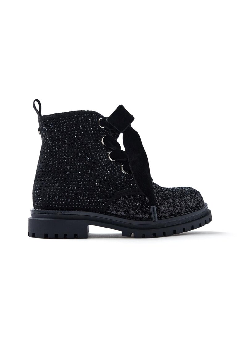 Боти с декоративни камъни - Черен Gioseppo