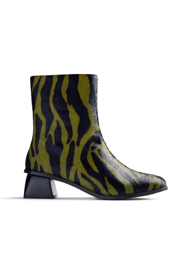 Боти с животинска шарка - Черен/Маслинено зелено Gioseppo