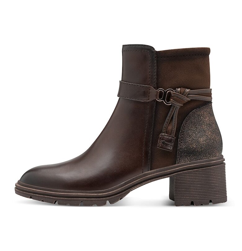 Боти с кожа - Кафяв Tamaris