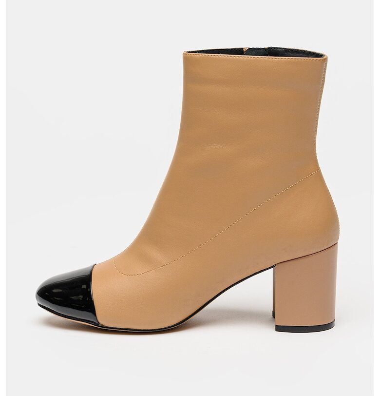 Боти с контрастен връх - Черен/Камел Geox