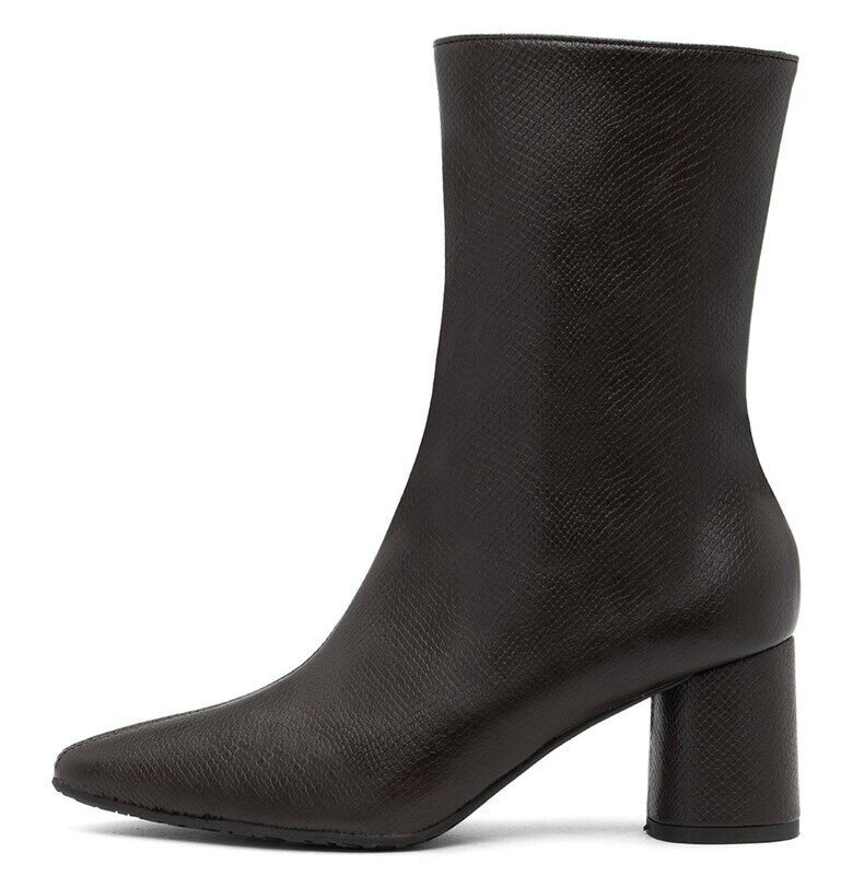 Боти с масивен ток - Тъмнокафяв RYLKO