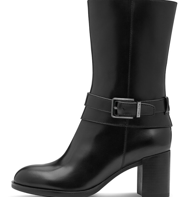 Боти с масивен ток - Черен Tamaris