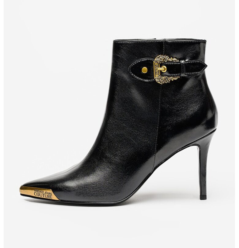 Боти с остър връх и цип - Черен Versace Jeans Couture