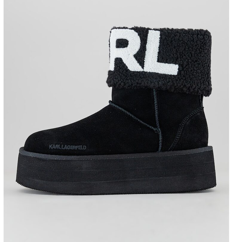 Боти с равна платформа и лого Karl Lagerfeld
