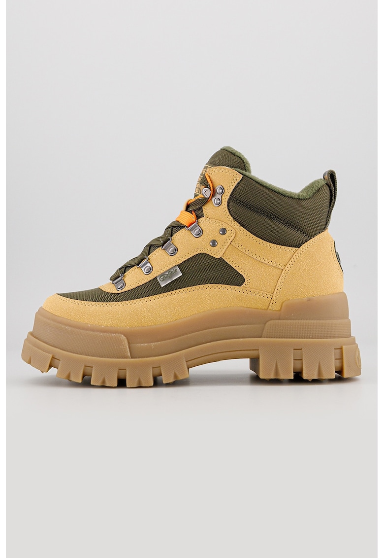 Боти с ток Aspha - Тъмно каки/Карамел Buffalo