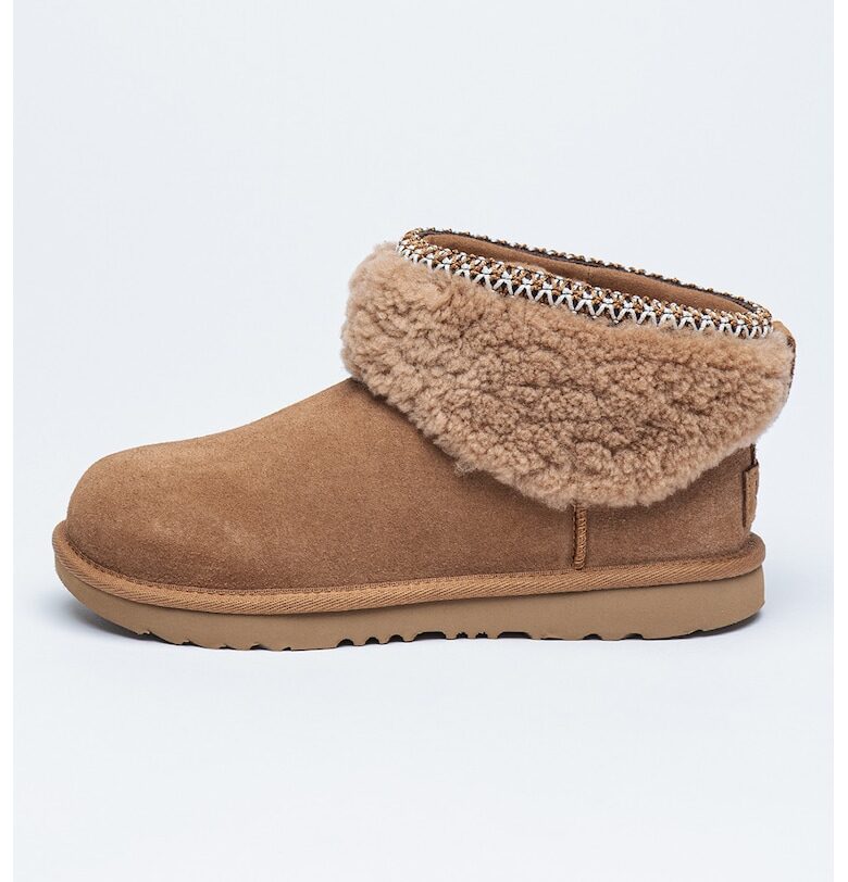 Ботуши Classic Ultra Mini Maxi Curly - Канелено кафяво UGG