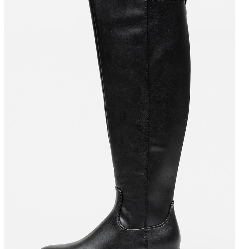 Ботуши до коляното от еко кожа - Черен GUESS