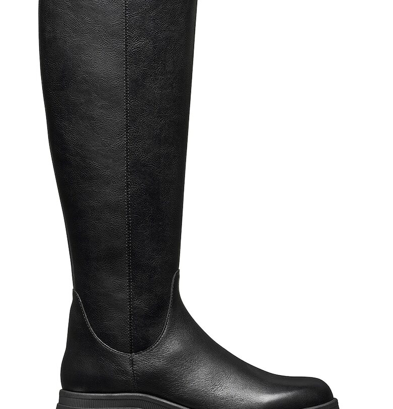 Ботуши до коляното с цип - Черен Geox