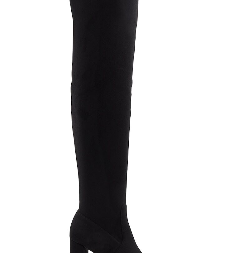 Ботуши над коляното Talabendra от еко кожа - Черен Aldo