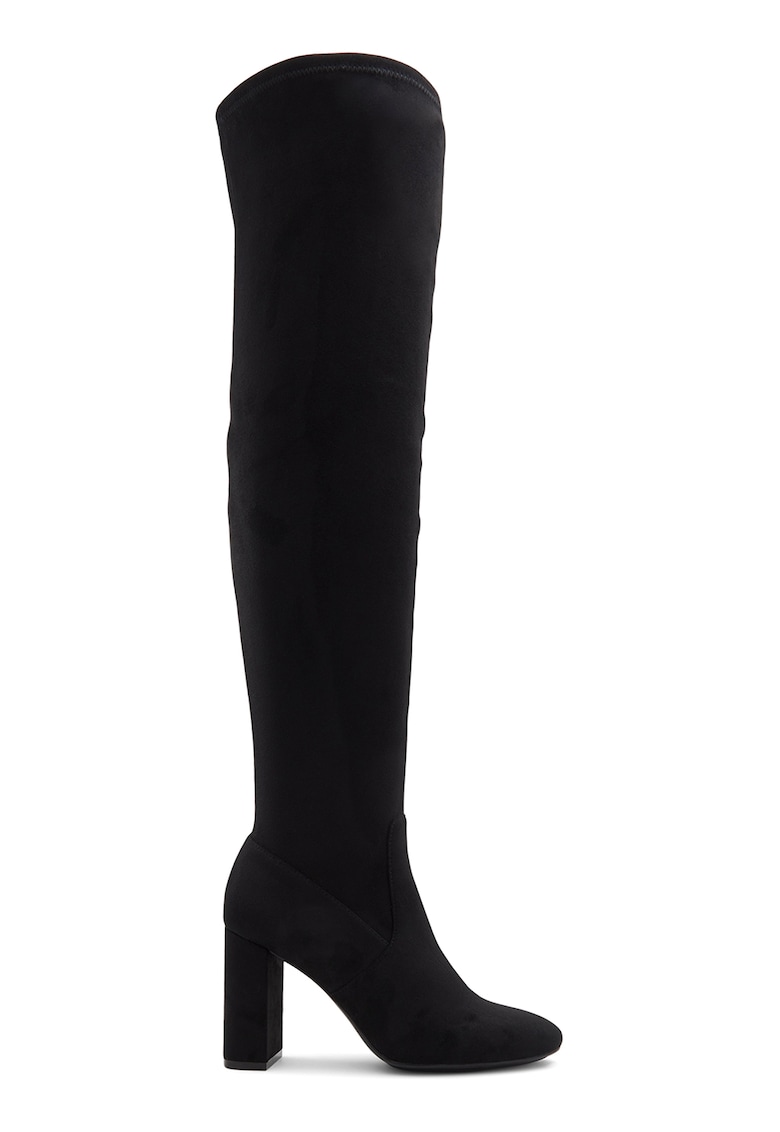Ботуши над коляното Talabendra от еко кожа - Черен Aldo