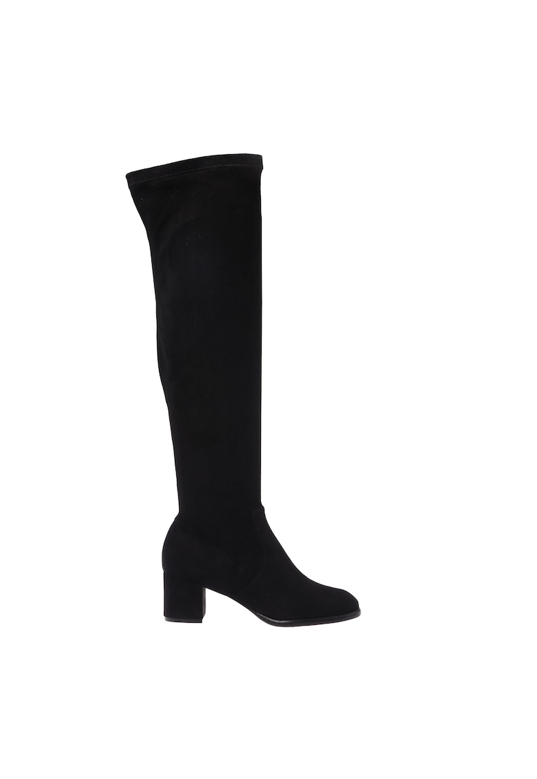 Ботуши от еко велур - Черен Baldinini