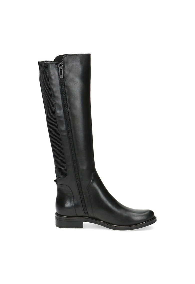 Ботуши от кожени панели - Черен Caprice