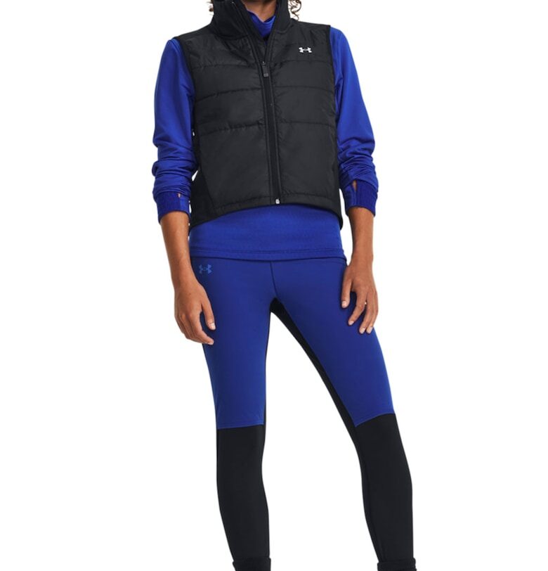 Ватиран елек за бягане Storm Session - Черен/Син Under Armour