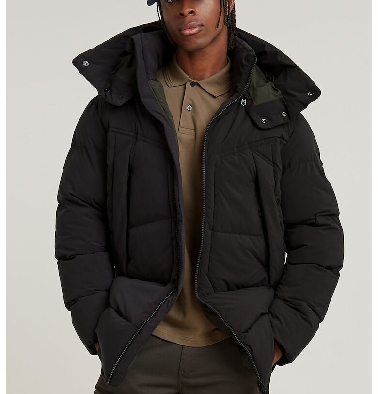 Ватирана зимна парка с качулка - Черен G-STAR