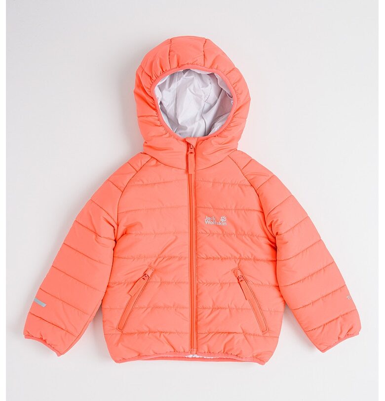 Ватирано зимно яке Zenon с качулка - Корал Jack Wolfskin