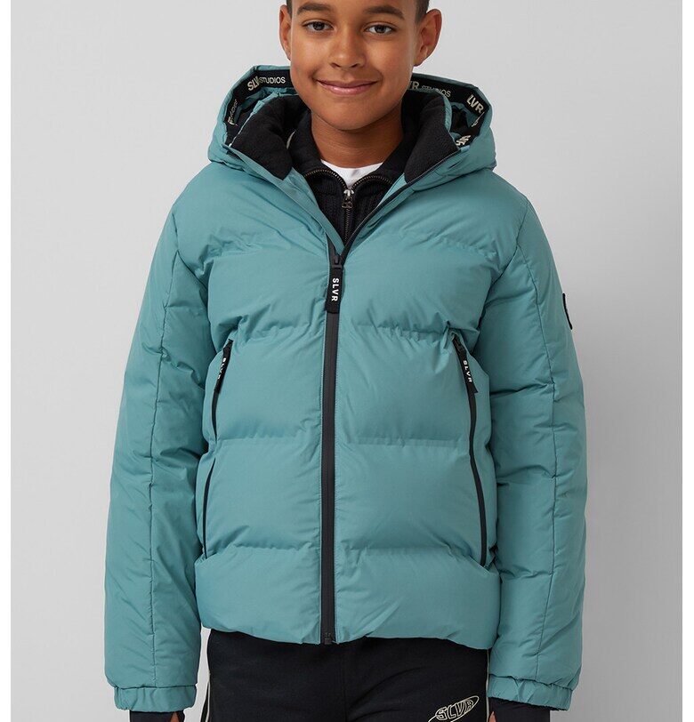 Ватирано зимно яке с качулка - Тюркоаз sOliver