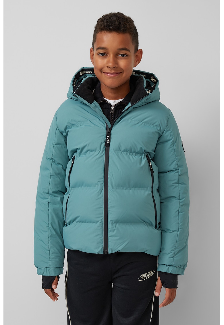 Ватирано зимно яке с качулка - Тюркоаз sOliver