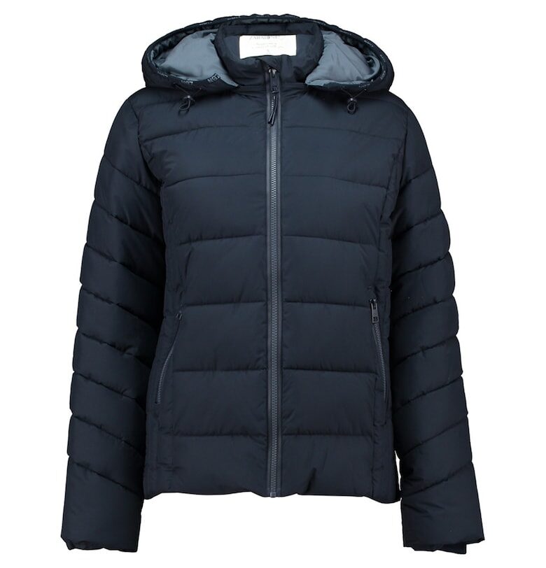 Ватирано яке с качулка - Тъмносин Zabaione