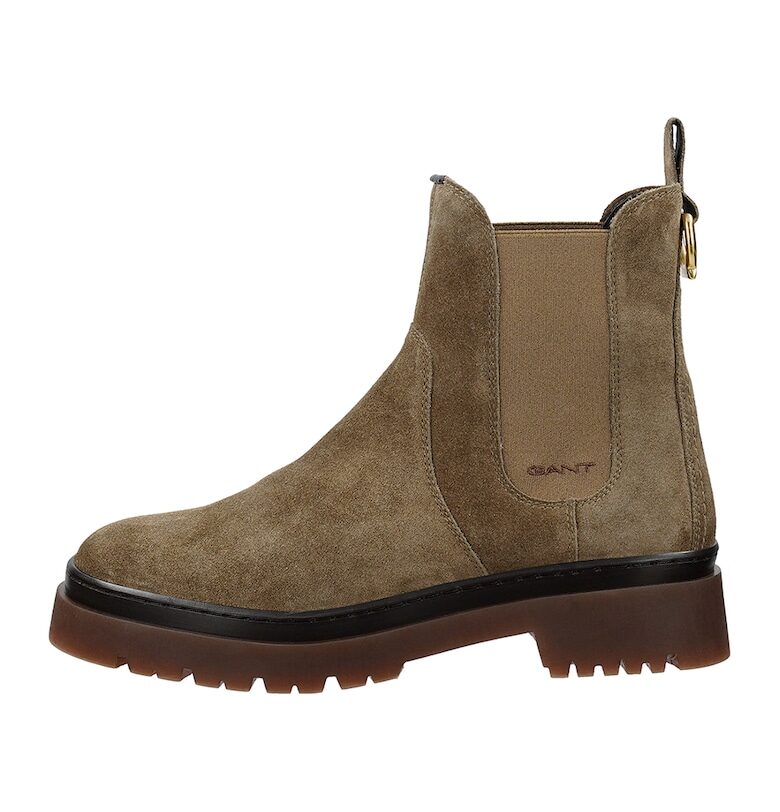 Велурени боти Aligrey тип Chelsea - Светло кафяво Gant