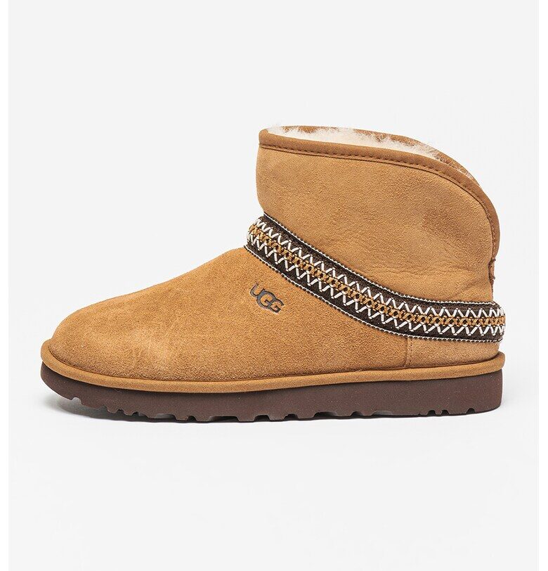 Велурени боти Classic Mini Crescent - Карамел UGG