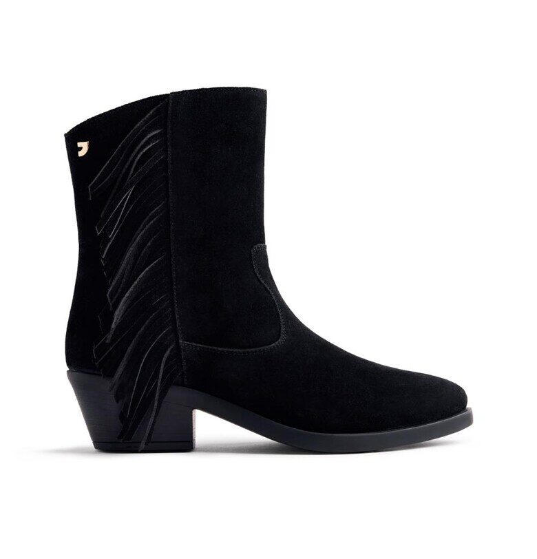 Велурени боти Cowboy - Черен Gioseppo