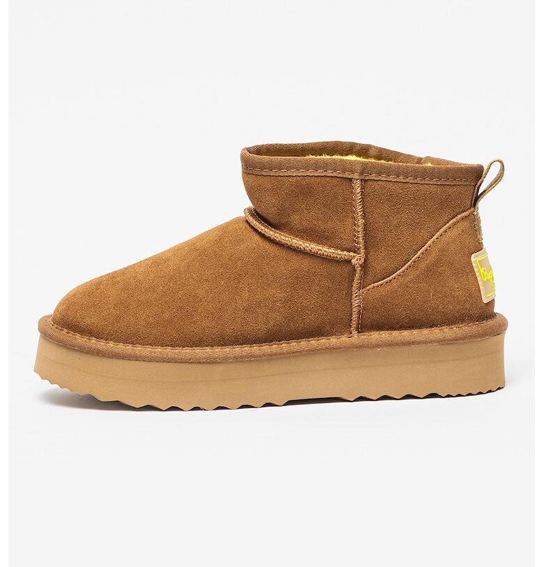 Велурени боти Dissy с лесно обуване - Кафяв Pepe Jeans London