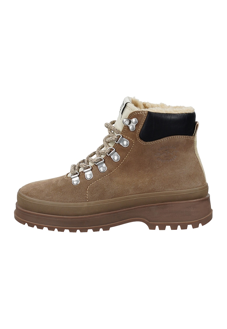 Велурени боти Wintly - Черен/Бежов Gant