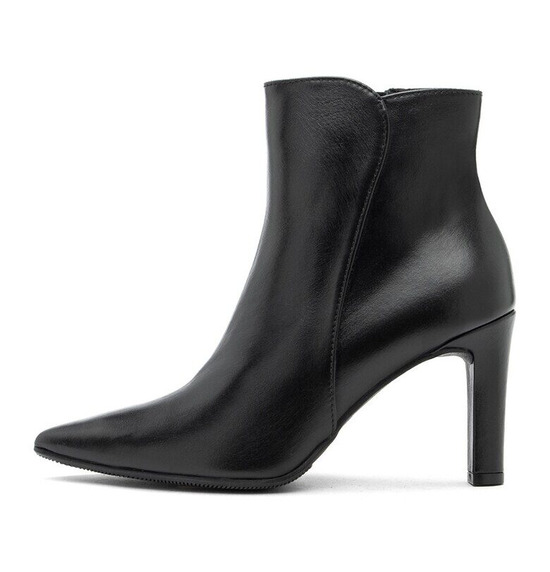 Велурени боти Yolanda с остър връх - Избеляло черно RYLKO