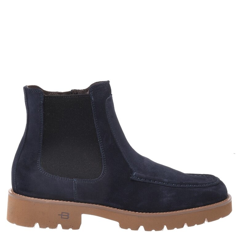 Велурени боти chelsea - Син Baldinini