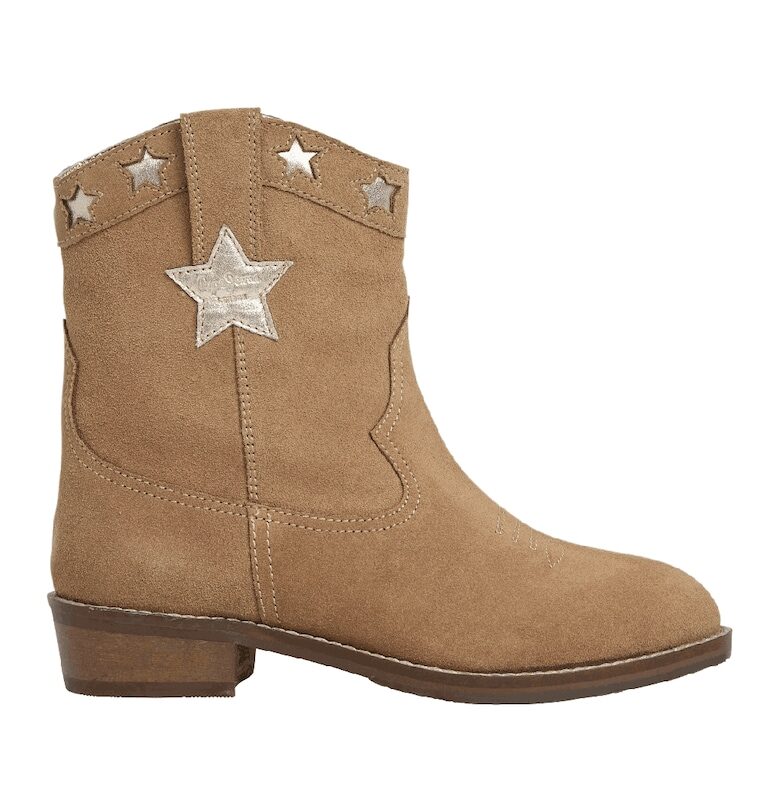 Велурени боти - Бежов/Сребрист Pepe Jeans London