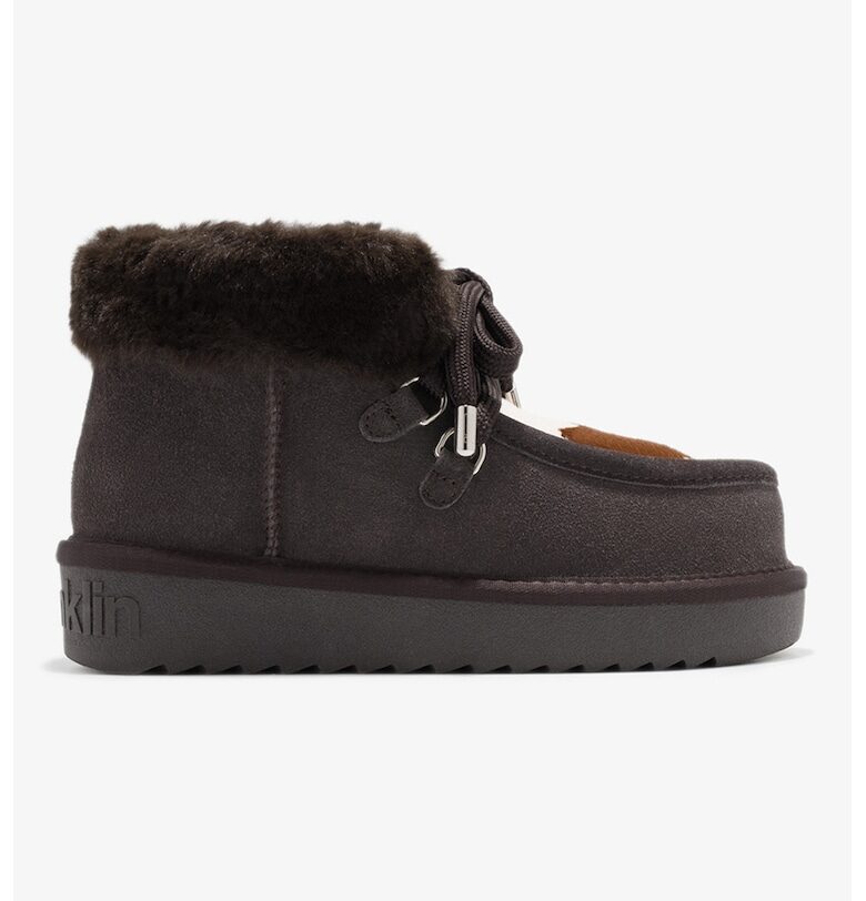 Велурени боти - Тъмнокафяв/Слонова кост/Кафяв DFranklin