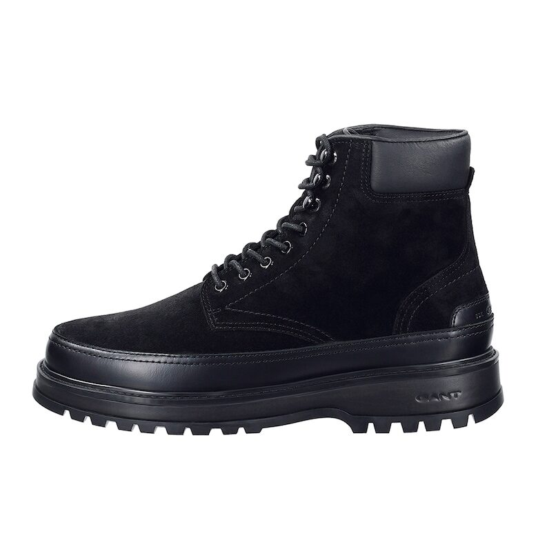 Велурени боти с връзки - Черен Gant