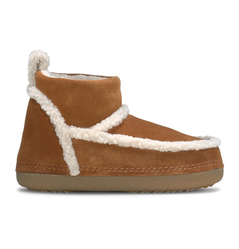 Велурени боти с вълнена вата - Бял/Карамел INUIKII