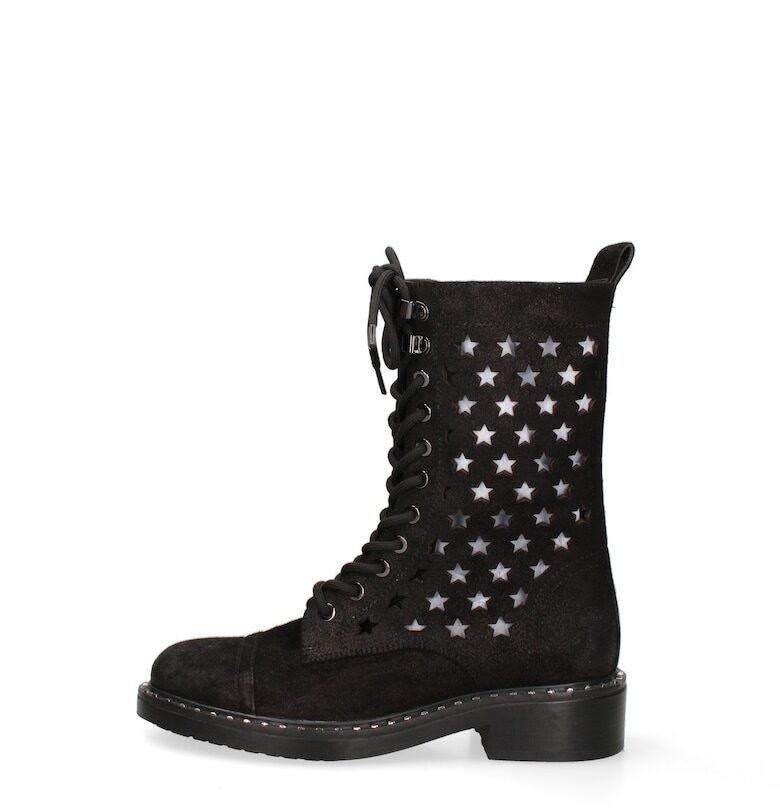 Велурени боти с капси - Черен Marc Ellis