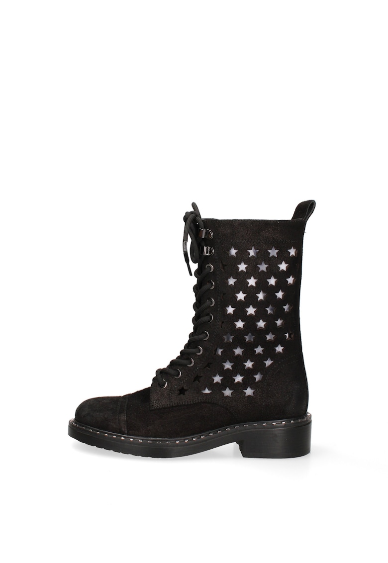 Велурени боти с капси - Черен Marc Ellis